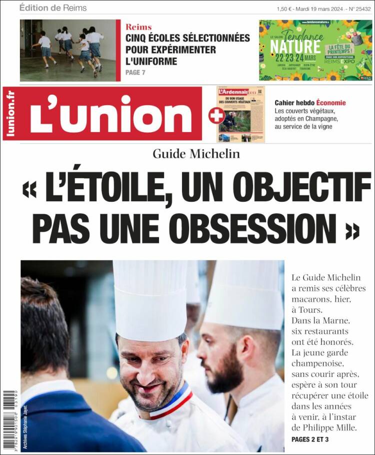 Portada de L'Union (Francia)