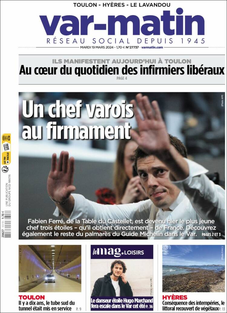 Portada de Var-Matin (Francia)