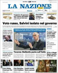Portada de La Nazione (Italia)