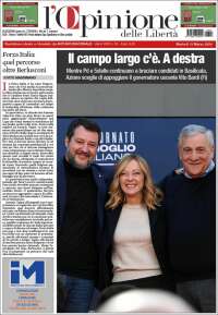 Portada de L'Opinione  delle Libertà (Italia)