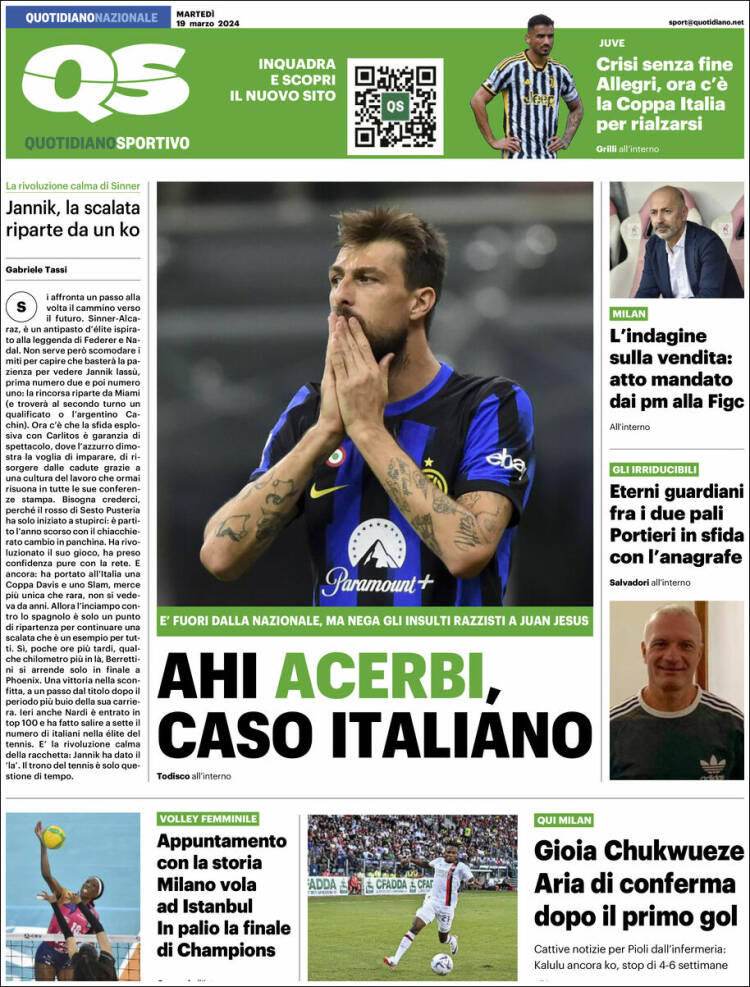 Portada de Quotidiano Sportivo (Italia)