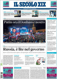 Portada de Il Secolo XIX (Italia)