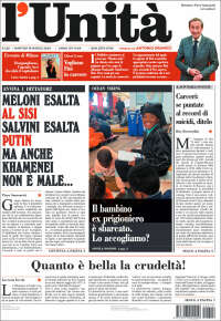 Portada de l'Unità (Italia)