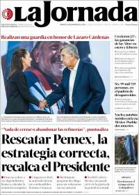 Portada de La Jornada (México)