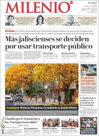 Portada de Milenio - Jalisco (México)