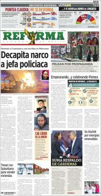 Portada de Reforma (México)