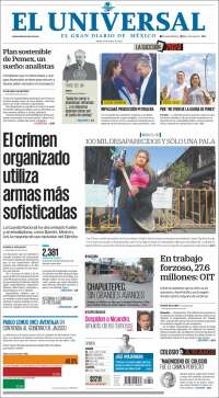 Portada de El Universal (México)