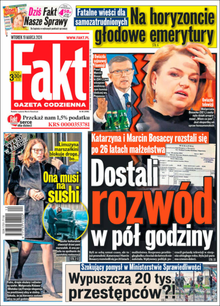 Portada de Fakt (Polonia)