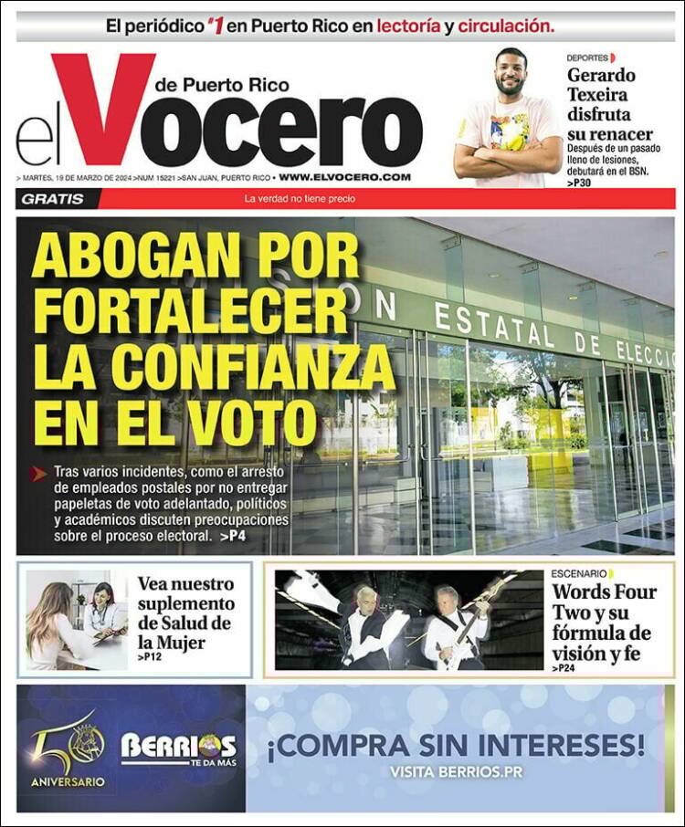 Portada de Vocero (Puerto Rico)
