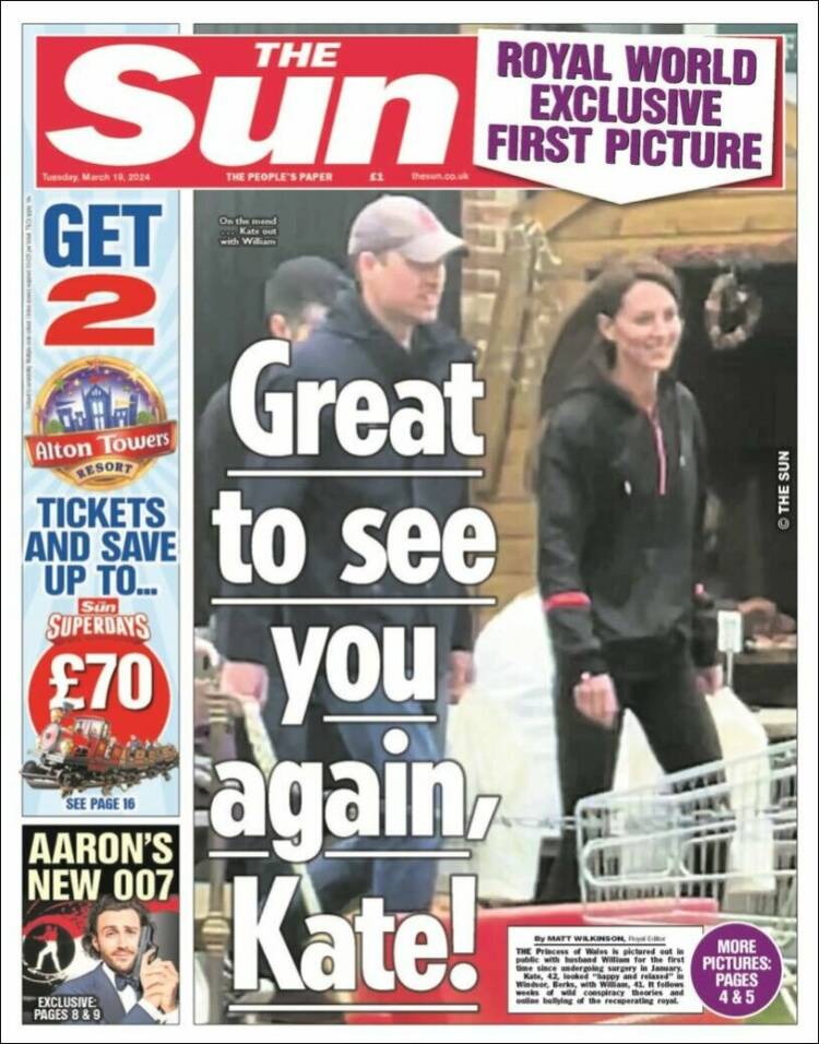 Portada de The Sun (Reino Unido)