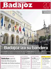 Portada de La Crónica de Badajoz (España)