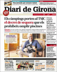 Portada de Diari de Girona (España)