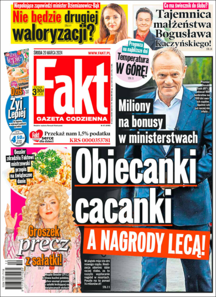 Portada de Fakt (Polonia)
