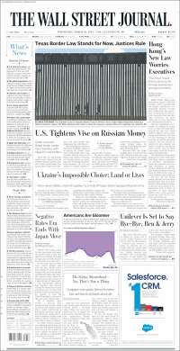 Portada de Wall Street Journal (USA)