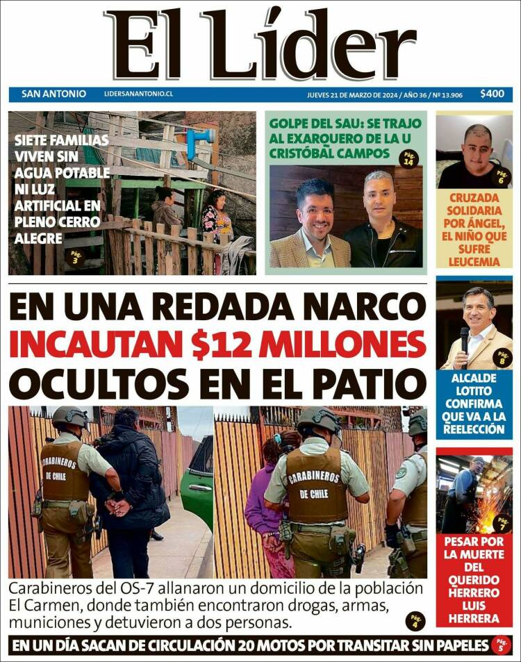 Portada de Lider de San Antonio (Chile)
