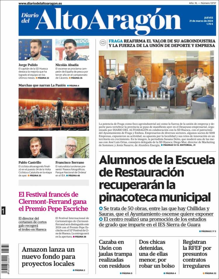 Portada de Diario del AltoAragón (España)