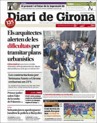 Portada de Diari de Girona (España)