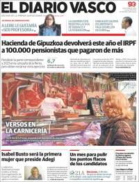 Portada de Diario Vasco (España)