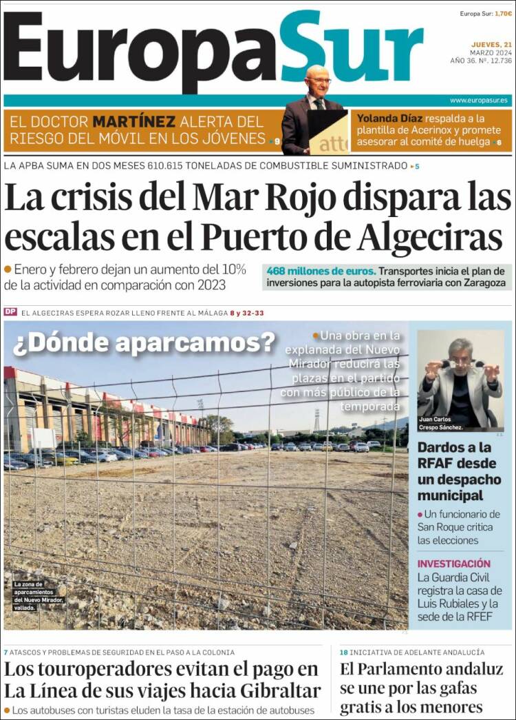 Portada de Europa Sur (España)