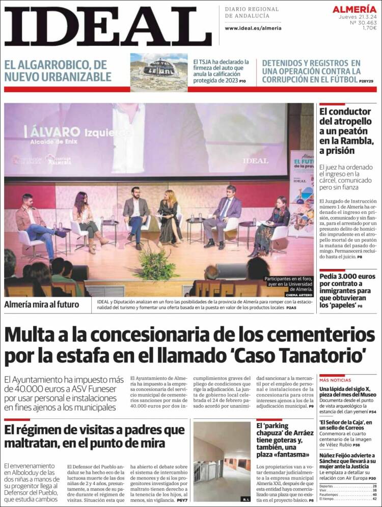 Portada de Ideal Almeria (España)
