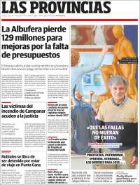 Portada de Las Provincias (España)