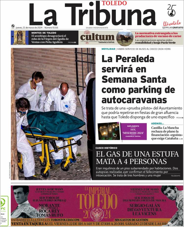 Portada de La Tribuna de Toledo (España)