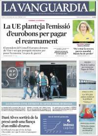 Portada de La Vanguardia (España)