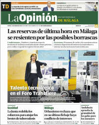 Portada de La Opinión de Málaga (España)