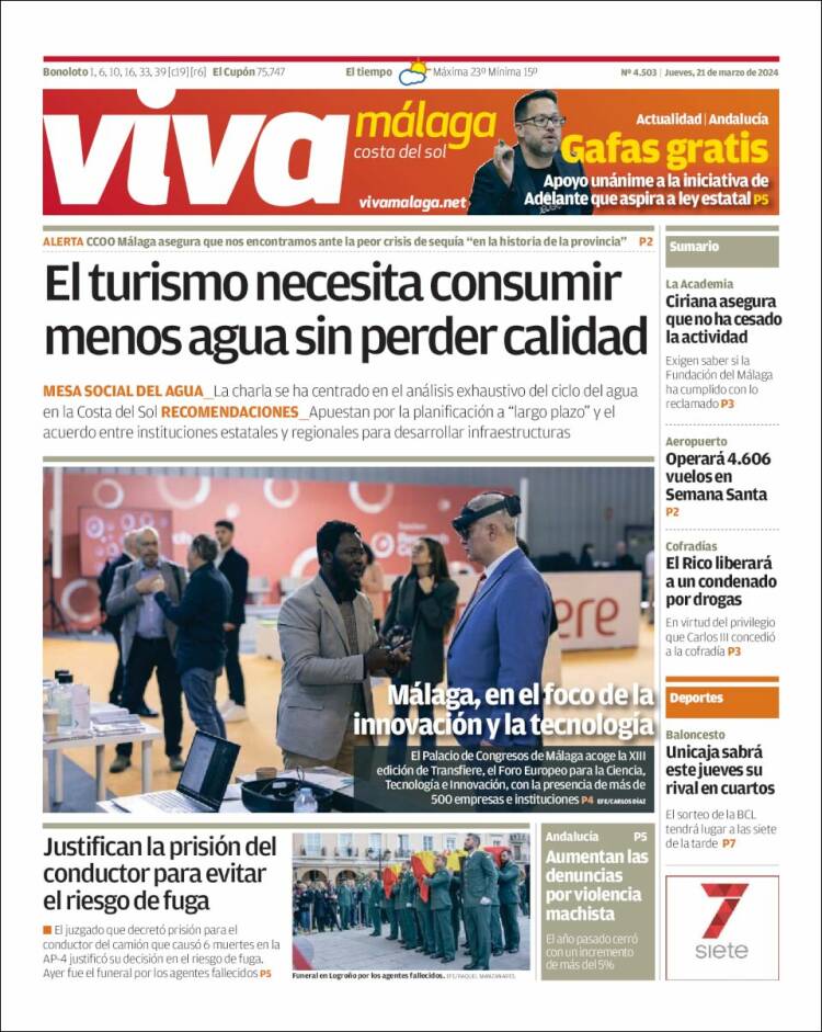 Portada de Viva Málaga (España)