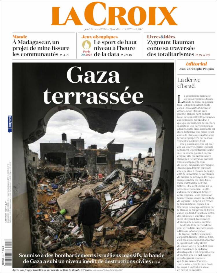 Portada de La Croix (Francia)