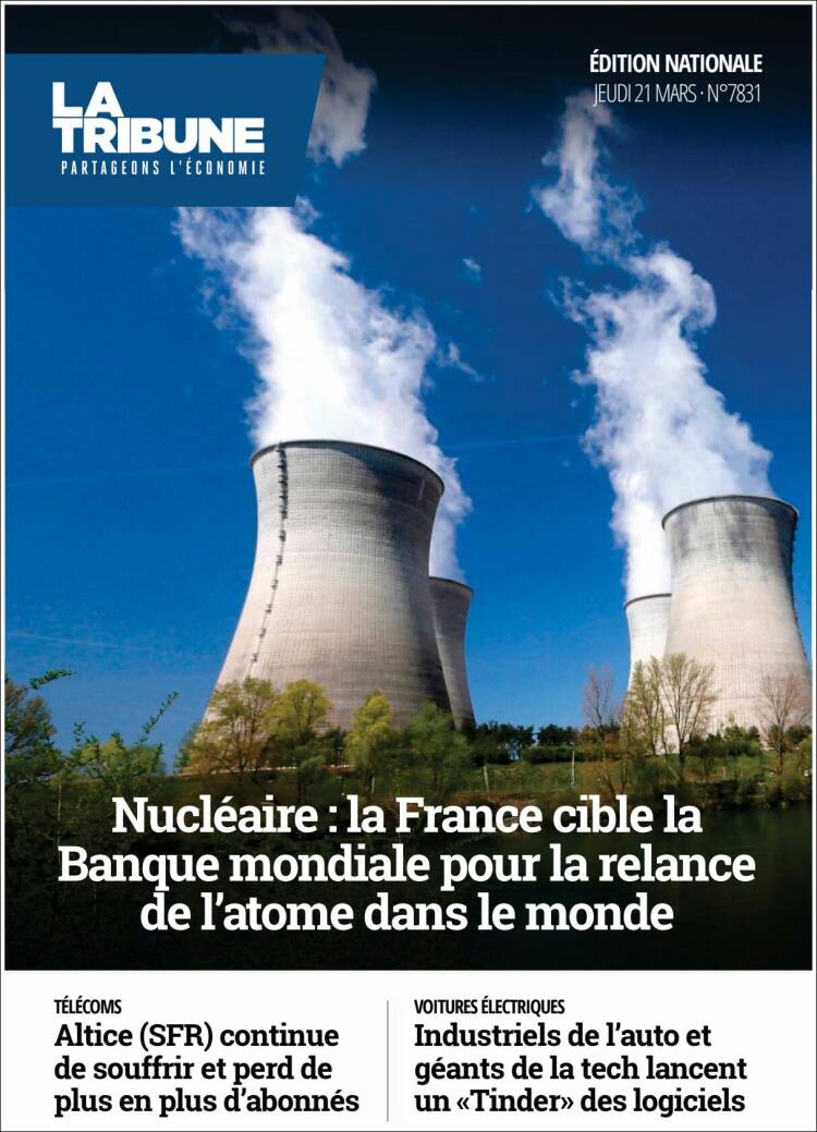 Portada de La Tribune (Francia)
