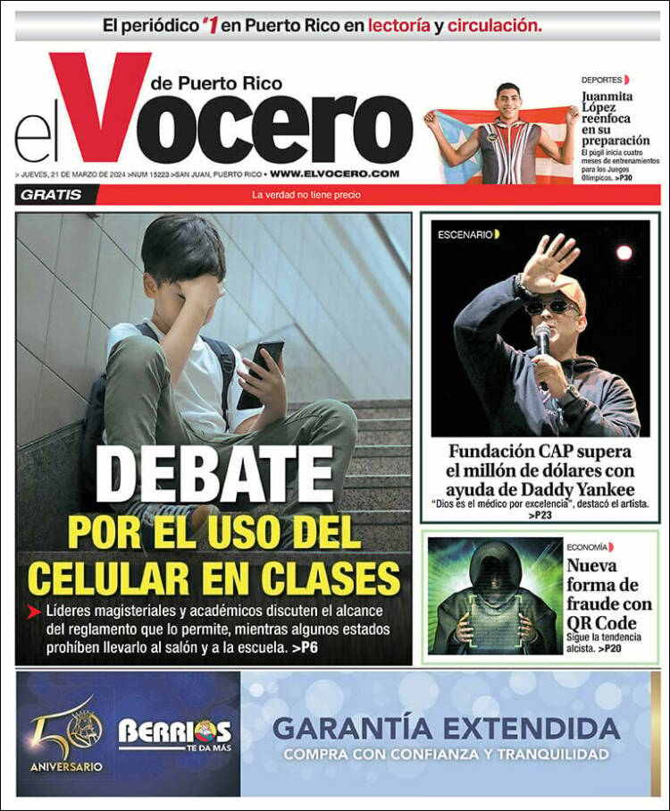 Portada de Vocero (Puerto Rico)