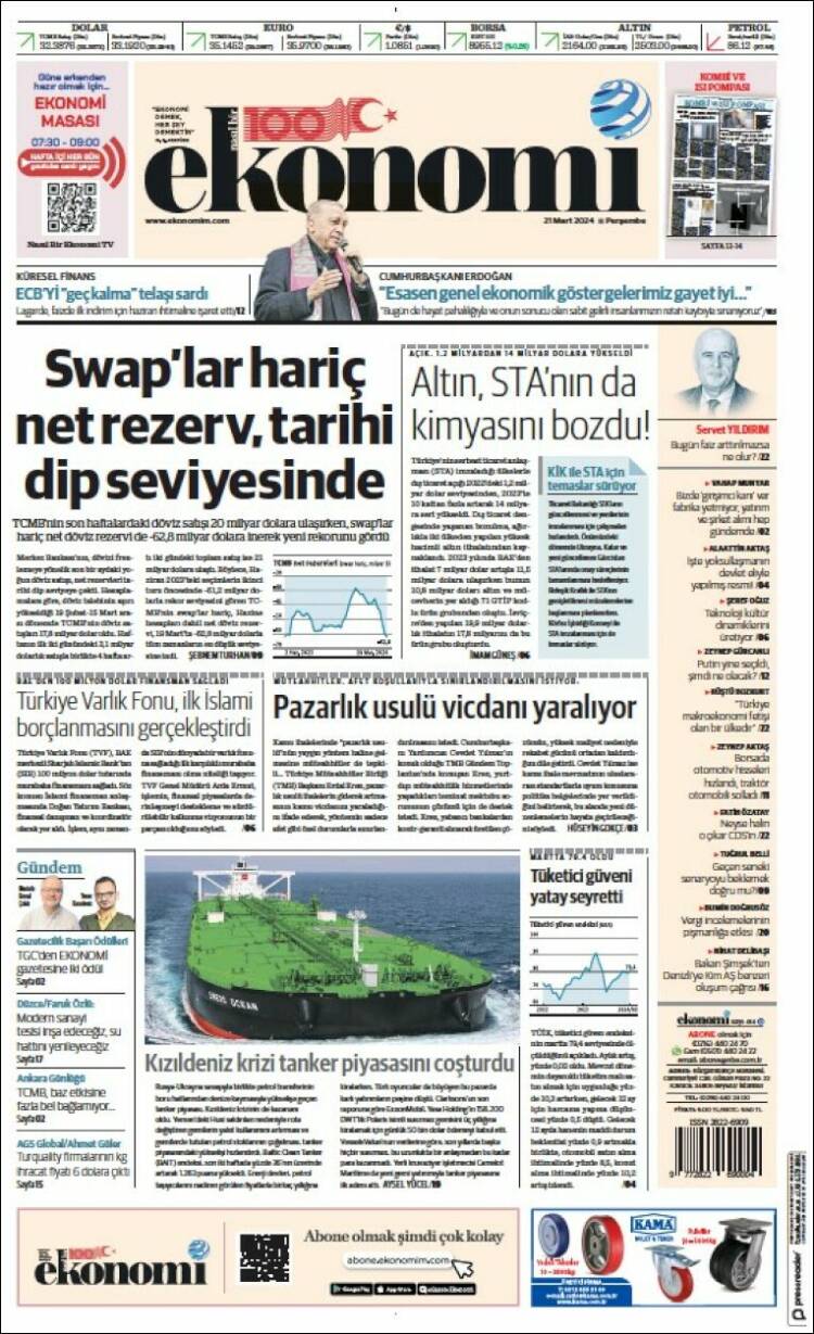 Portada de Dünya (Turqu&iacute;a)