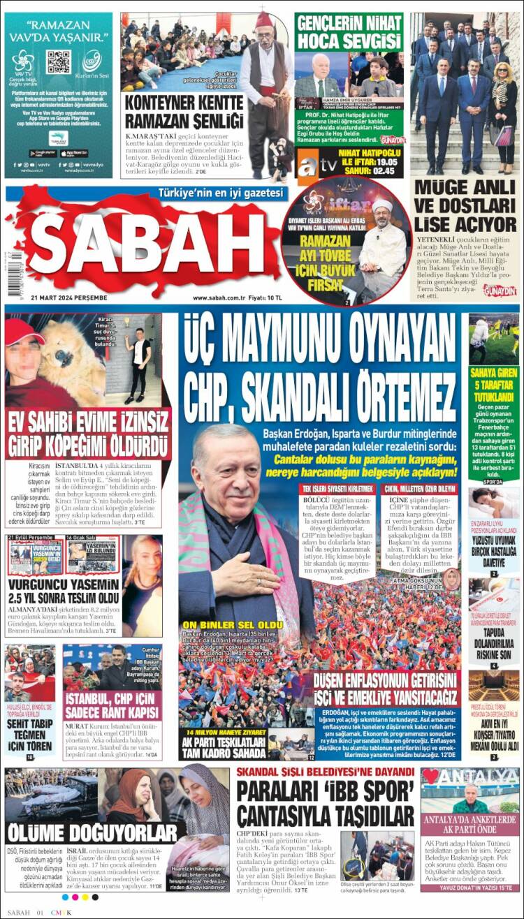 Portada de Sabah (Turqu&iacute;a)