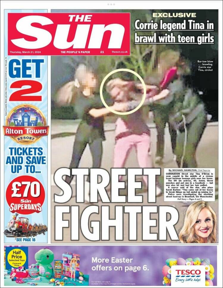 Portada de The Sun (Reino Unido)