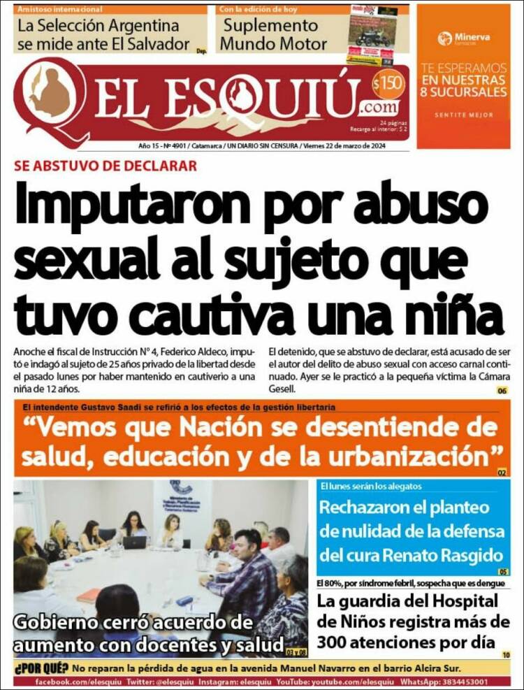 Portada de El Esquiu (Argentina)