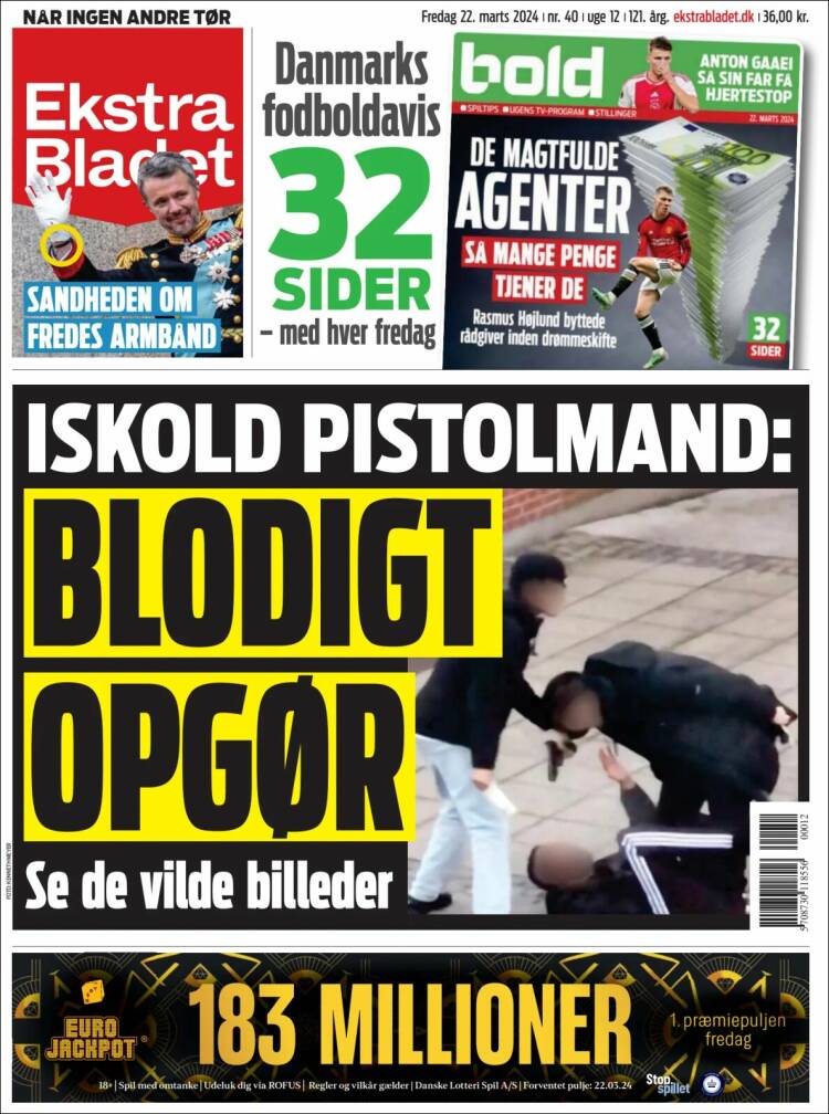 Portada de Ekstra Bladet (Dinamarca)
