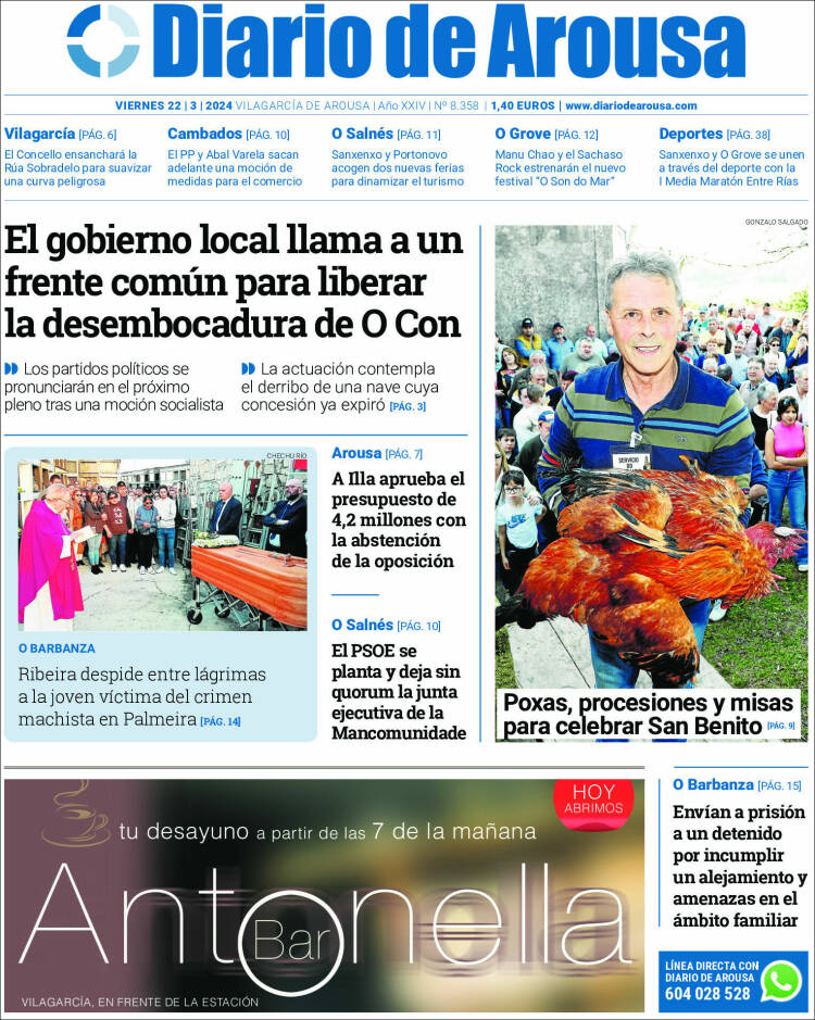 Portada de Diario de Arousa (España)