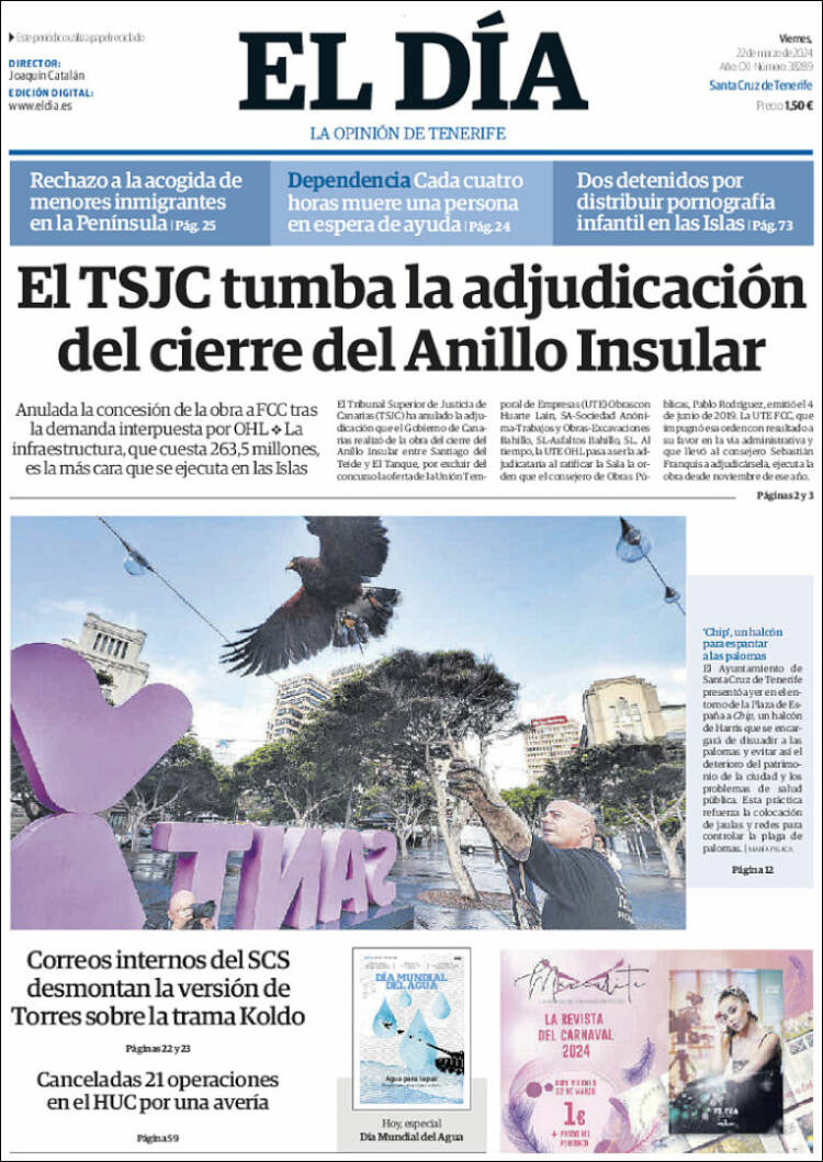 Portada de El Día (España)