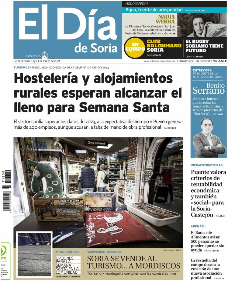 Portada de El Día de Soria (España)