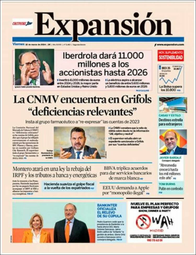 Portada de Expansión (Espa&ntilde;a)