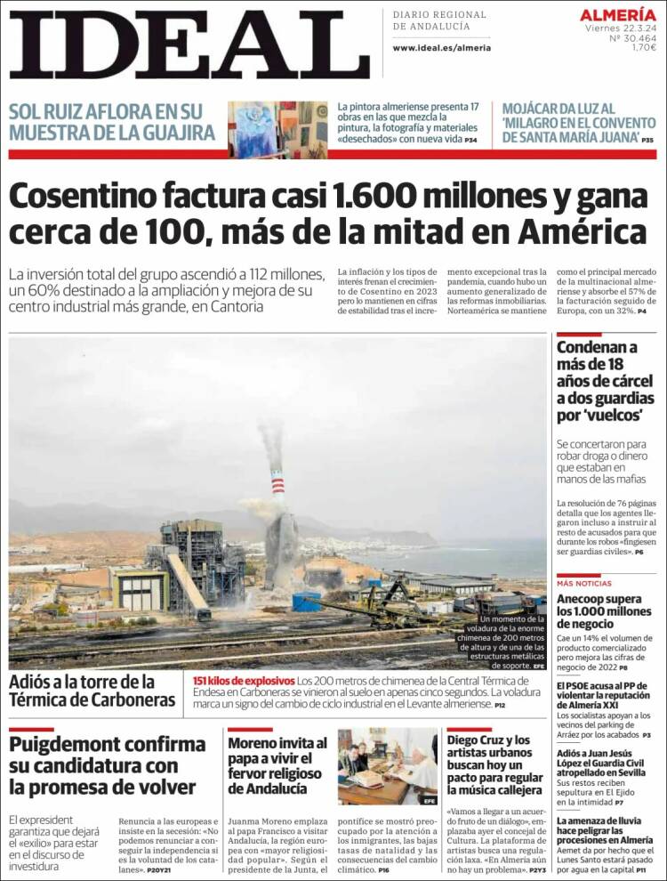 Portada de Ideal Almeria (España)