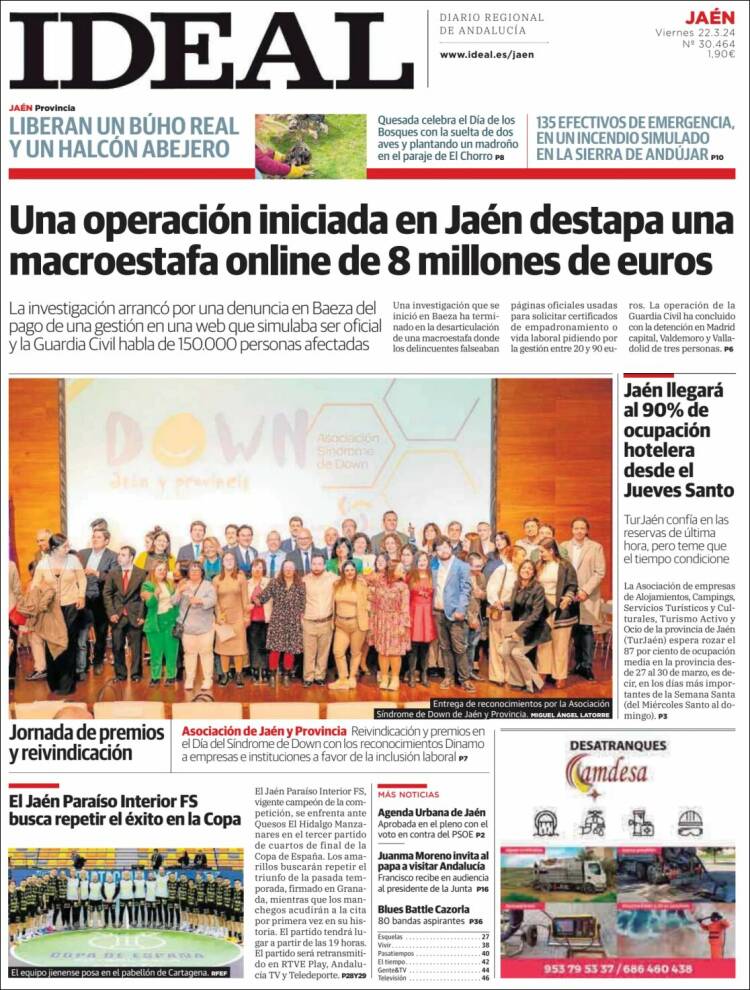 Portada de El Ideal de Jaén (España)