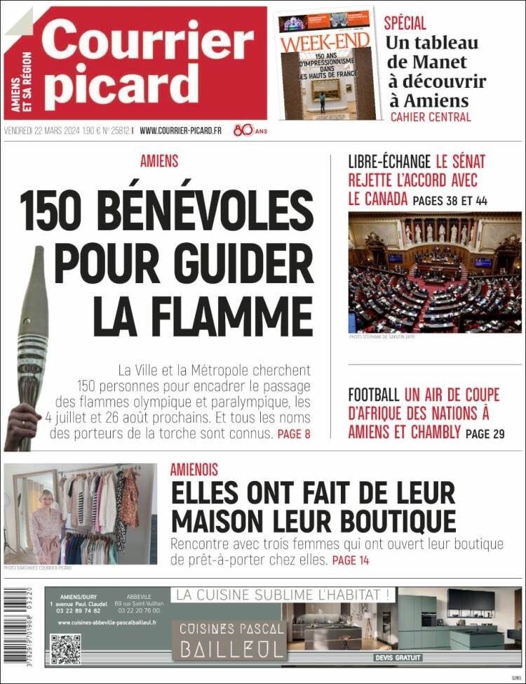 Portada de Courrier Picard (Francia)