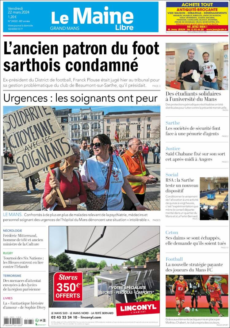 Portada de Le Maine Libre (Francia)