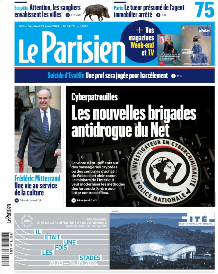Portada de Le Parisien (Francia)