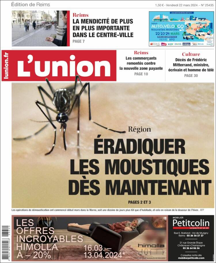 Portada de L'Union (Francia)