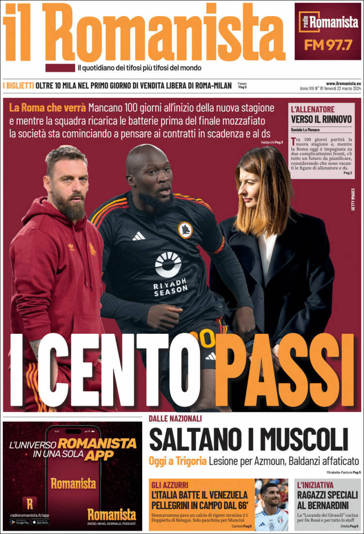 Portada de Romanista (Italia)