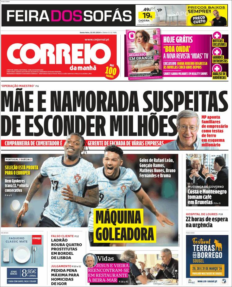 Portada de Correio da Manhã (Portugal)