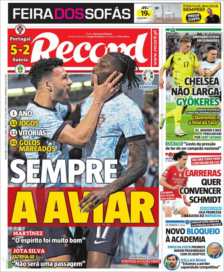 Portada de Record (Portugal)